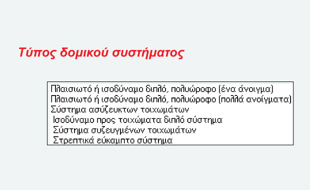FespaC tutorial - Τι επηρεάζει ο τύπος δομικού συστήματος