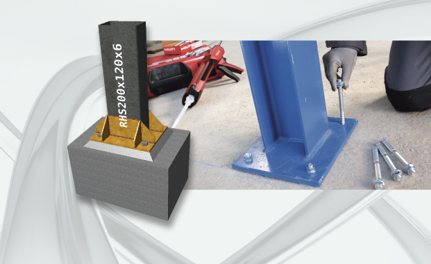 Fespa M και πρόγραμμα υπολογισμού συνδέσεων video - σύνδεση έδρασης κοιλοδοκών με χημικά αγκύρια